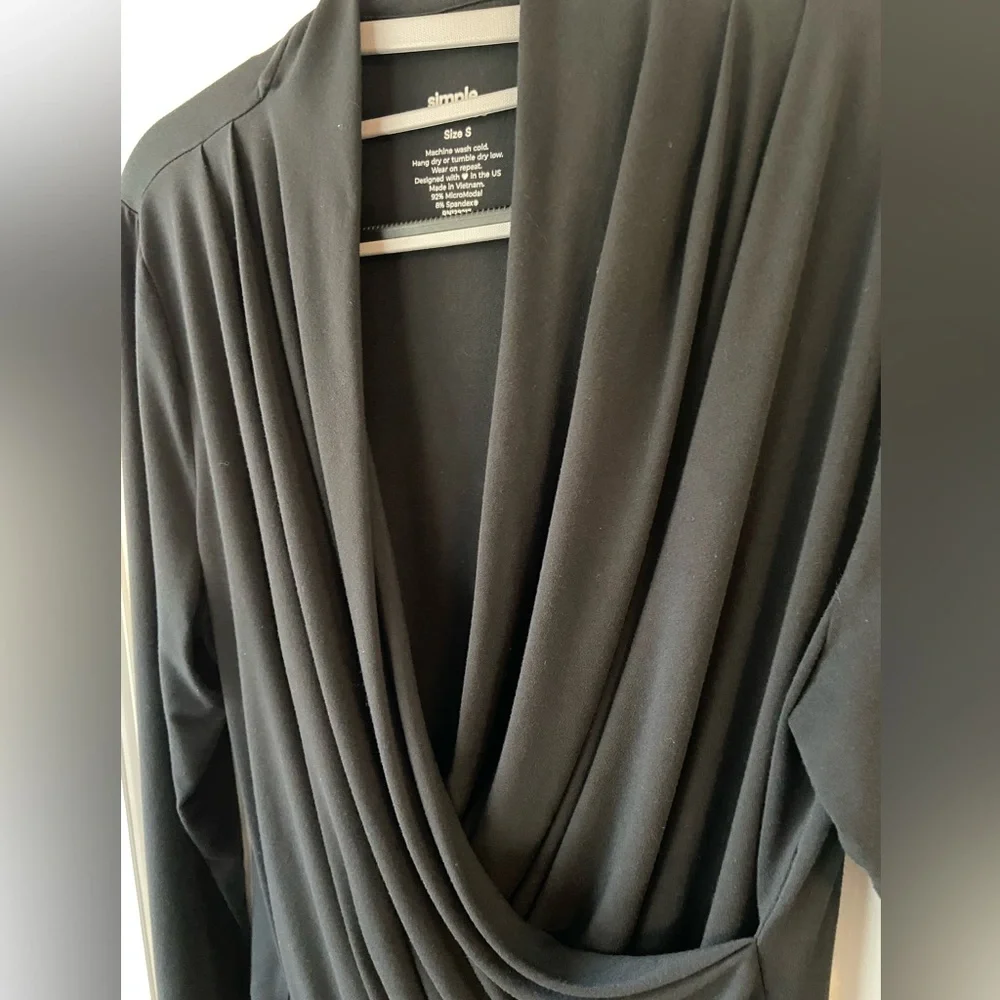 Long Sleeve Abbi Nursing Top by Simple Wishes in Midnight - Picture 3 of 8